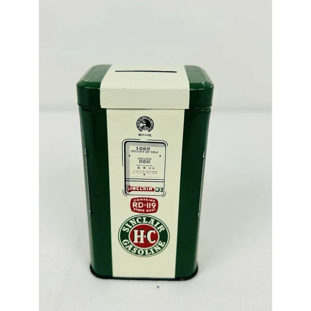 Sinclair H-C Gasoline Fuel Pump Collectable Tin Bank Vintage